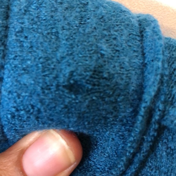 COLDWATER CREEK Teal Boiled Wool Blend Button Front Coat Jacket Size XL - Picture 12 of 16